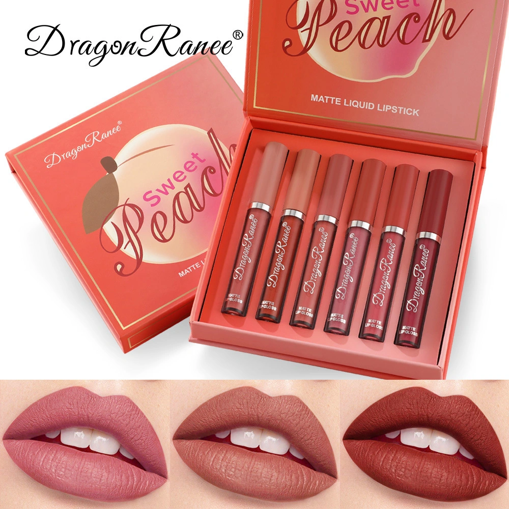 Dr 6PCS/Set Matte Lipgloss Sets, Waterproof, Non-Fading, Non-Stick Cup, Long-Lasting